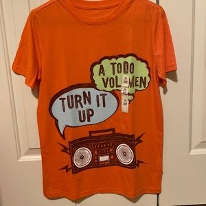 Boys’ Shirt 16 (XL) Orange Cat and Jack